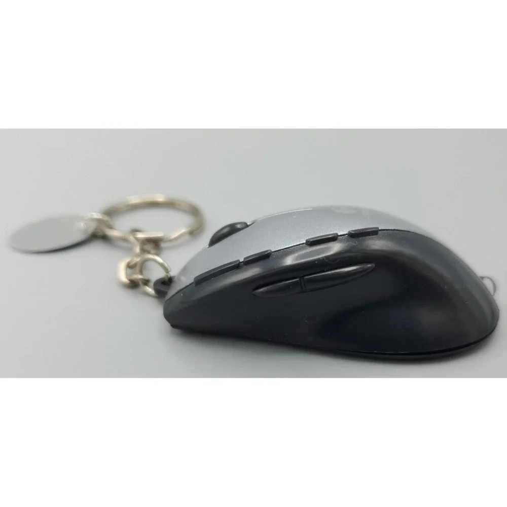 Vintage Logitech‎ Mouse Keychain Light Advert 25th Anniversary Nostalgia